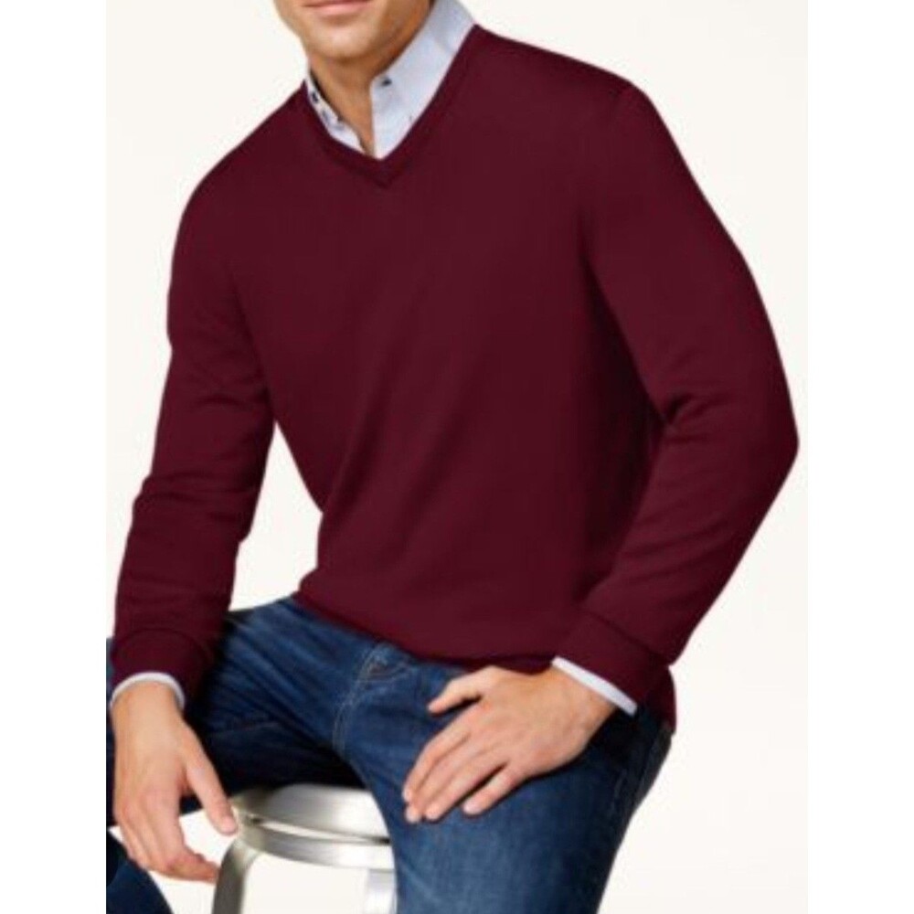 EMI MAGLIA PULLOVER Shirts Men XL, Made In Italy, 100% Wool.21 Inch Of Armp...